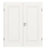 Frontansicht von Signum 21 Basic Lack Verkehrsweiß RAL 9016 Doppelflügeltür inkl. Zarge - Huga