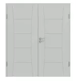 Frontansicht von Signum 22 Basic Lack Grau RAL 7035 Doppelflügeltür inkl. Zarge - Huga