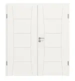 Frontansicht von Signum 22 Basic Lack Verkehrsweiß RAL 9016 Doppelflügeltür inkl. Zarge - Huga