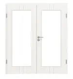 Frontansicht von Groove 23 LA 8 ProLine Lack Verkehrsweiß RAL 9016 Doppelflügeltür inkl. Zarge - Hörmann