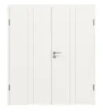 Frontansicht von Signum 23 Basic Lack Verkehrsweiß RAL 9016 Doppelflügeltür inkl. Zarge - Huga