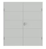 Frontansicht von Signum 27 Basic Lack Grau RAL 7035 Doppelflügeltür inkl. Zarge - Huga