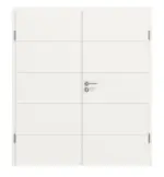 Frontansicht von Signum 27 Basic Lack Verkehrsweiß RAL 9016 Doppelflügeltür inkl. Zarge - Huga