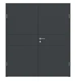 Frontansicht von Signum 29 Basic Lack Anthrazit RAL 7016 Doppelflügeltür inkl. Zarge - Huga