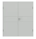 Frontansicht von Signum 29 Basic Lack Grau RAL 7035 Doppelflügeltür inkl. Zarge - Huga
