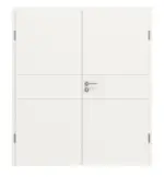 Frontansicht von Signum 29 Basic Lack Verkehrsweiß RAL 9016 Doppelflügeltür inkl. Zarge - Huga