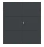 Frontansicht von Signum 31 Basic Lack Anthrazit RAL 7016 Doppelflügeltür inkl. Zarge - Huga