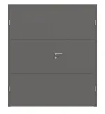 Frontansicht von Huga Doppelflügeltür Signum 31 Hygge grau RAL 7037 Lack Concept mit Zarge