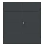 Frontansicht von Signum 34 Basic Lack Anthrazit RAL 7016 Doppelflügeltür inkl. Zarge - Huga