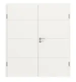 Frontansicht von Signum 34 Basic Lack Verkehrsweiß RAL 9016 Doppelflügeltür inkl. Zarge - Huga