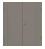 Frontansicht von Signum 39 Basic Lack Taupe RAL 7048 Doppelflügeltür inkl. Zarge - Huga