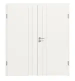 Frontansicht von Signum 44 Basic Lack Verkehrsweiß RAL 9016 Doppelflügeltür inkl. Zarge - Huga