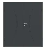 Frontansicht von Signum 49 Basic Lack Anthrazit RAL 7016 Doppelflügeltür inkl. Zarge - Huga
