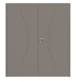 Frontansicht von Signum 49 Basic Lack Taupe RAL 7048 Doppelflügeltür inkl. Zarge - Huga