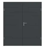 Frontansicht von Signum 50 Basic Lack Anthrazit RAL 7016 Doppelflügeltür inkl. Zarge - Huga