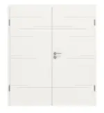 Frontansicht von Signum 50 Basic Lack Verkehrsweiß RAL 9016 Doppelflügeltür inkl. Zarge - Huga