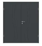Frontansicht von Signum 51 Basic Lack Anthrazit RAL 7016 Doppelflügeltür inkl. Zarge - Huga