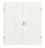 Frontansicht von Signum 51 Basic Lack Verkehrsweiß RAL 9016 Doppelflügeltür inkl. Zarge - Huga