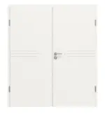 Frontansicht von Signum 56 Basic Lack Verkehrsweiß RAL 9016 Doppelflügeltür inkl. Zarge - Huga