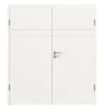 Frontansicht von Groove 78 ProLine Lack Verkehrsweiß RAL 9016 Doppelflügeltür inkl. Zarge - Hörmann