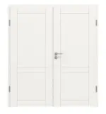 Frontansicht von Groove 92 ProLine Lack Verkehrsweiß RAL 9016 Doppelflügeltür inkl. Zarge - Hörmann