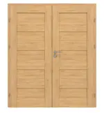 Frontansicht von CLASSEN Doppelflügeltür Havana M1 Eiche geölt 3D Look inkl. Zarge 