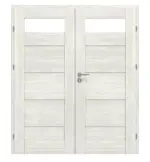 Frontansicht von CLASSEN Doppelflügeltür Havana M2 Norwegische Esche CPL mit Lichtausschnitt inkl. Zarge