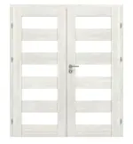 Frontansicht von CLASSEN Doppelflügeltür Havana M3 Norwegische Esche CPL mit Lichtausschnitt inkl. Zarge