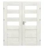 Frontansicht von CLASSEN Doppelflügeltür Havana M4 Norwegische Esche CPL mit Lichtausschnitt inkl. Zarge