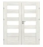 Frontansicht von CLASSEN Doppelflügeltür Havana M5 Norwegische Esche CPL mit Lichtausschnitt inkl. Zarge