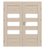 Frontansicht von CLASSEN Doppelflügeltür Havana M6 Eiche Sonoma 3D Look mit Lichtausschnitt inkl. Zarge