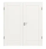 Frontansicht von Kontur 1 Classic Weißlack Doppelflügeltür inkl. Zarge - Huga
