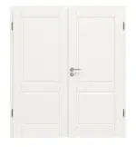 Frontansicht von Kontur 2 Classic Weißlack Doppelflügeltür inkl. Zarge - Huga