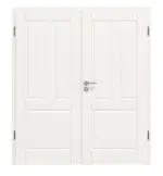 Frontansicht von Kontur 3 Classic Weißlack Doppelflügeltür inkl. Zarge - Huga
