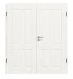 Frontansicht von Kontur 4 Classic Weißlack Doppelflügeltür inkl. Zarge - Huga
