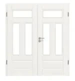 Frontansicht von Kontur 5 LA 2 Classic Weißlack Doppelflügeltür inkl. Zarge - Huga