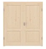 Frontansicht von Typ 6002 Fichte Massivholz Doppelflügeltür inkl. Zarge - Radex