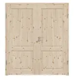 Frontansicht von Typ 6002 Kiefer Massivholz Doppelflügeltür inkl. Zarge - Radex