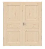 Frontansicht von Typ 6002/03 Fichte Massivholz Doppelflügeltür inkl. Zarge - Radex