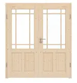 Frontansicht von Typ 6002-04-SF9 Fichte Massivholz Doppelflügeltür inkl. Zarge - Radex