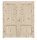 Frontansicht von Typ 6002-B Kiefer Massivholz Doppelflügeltür inkl. Zarge - Radex