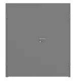 Frontansicht von LEBO Doppelflügeltür Ultramatt Hygge Grau ähnl. RAL 7037 Versio inkl. Zarge