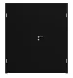 Frontansicht von LEBO Doppelflügeltür Ultramatt Schwarz ähnl. RAL 9005 Versio inkl. Zarge