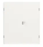 Frontansicht von LEBO Doppelflügeltür Ultramatt Weiß ähnl. RAL 9016 Versio inkl. Zarge