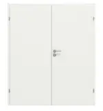 Frontansicht von CLASSEN Doppelflügeltür Linea Premium M10 RAL 9003 Weißlack inkl. Zarge 