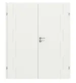 Frontansicht von CLASSEN Doppelflügeltür Linea Premium M5 RAL 9003 Weißlack inkl. Zarge 
