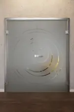 Ansicht von Lira Mattierung Doppelflügeltür mit Motiv klar - Erkelenz