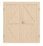 Frontansicht von Loft II Fichte Massivholz Doppelflügeltür inkl. Zarge - Radex