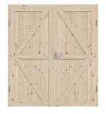 Frontansicht von Loft II Kiefer Massivholz Doppelflügeltür inkl. Zarge - Radex