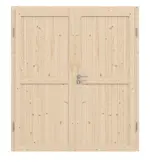 Frontansicht von Loft V Fichte Massivholz Doppelflügeltür inkl. Zarge - Radex